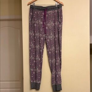 Deesse Lingerie Purple Floral Lounge Pants